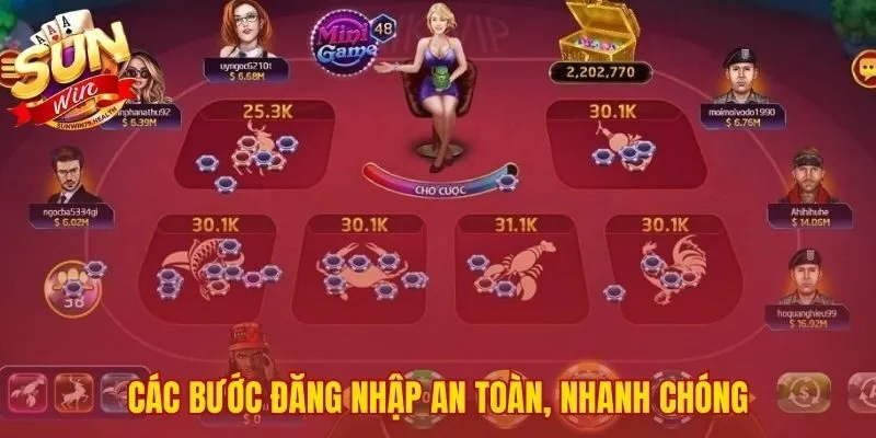 Bầu Cua Live SUNWIN - Link Tải Và Chơi Chính Thức 4 Quy trình đăng nhập tài khoản an toàn qua link chính thức